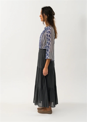 Diamond maxi skirt Washed Black Lollys Laundry 